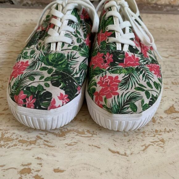 TOMS cordones Indio floral cancas sneaker womens - Picture 3 of 10
